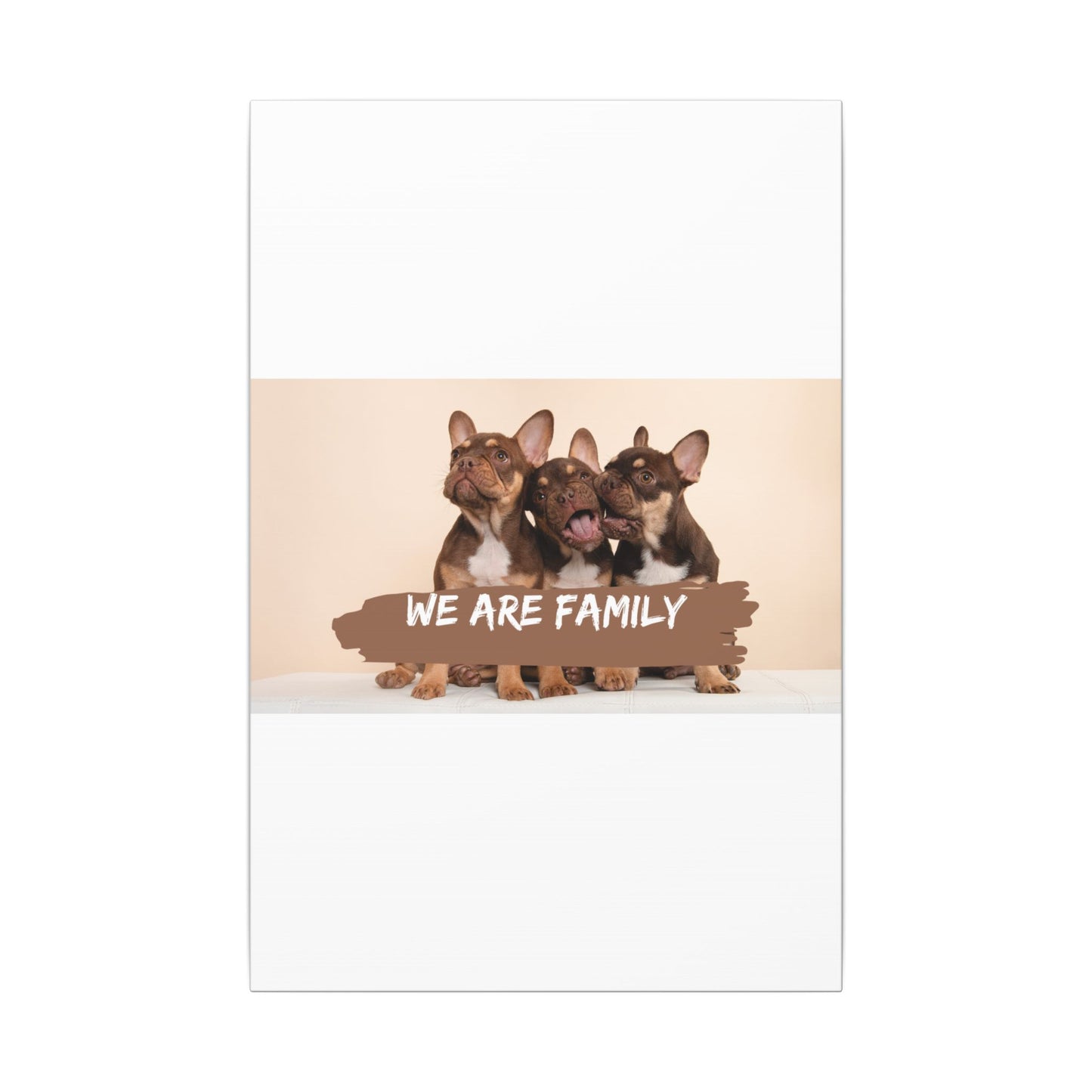 We Are Family French Bulldog Canvas Wall Art