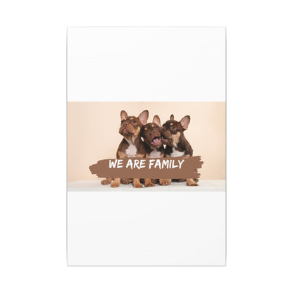 We Are Family French Bulldog Canvas Wall Art