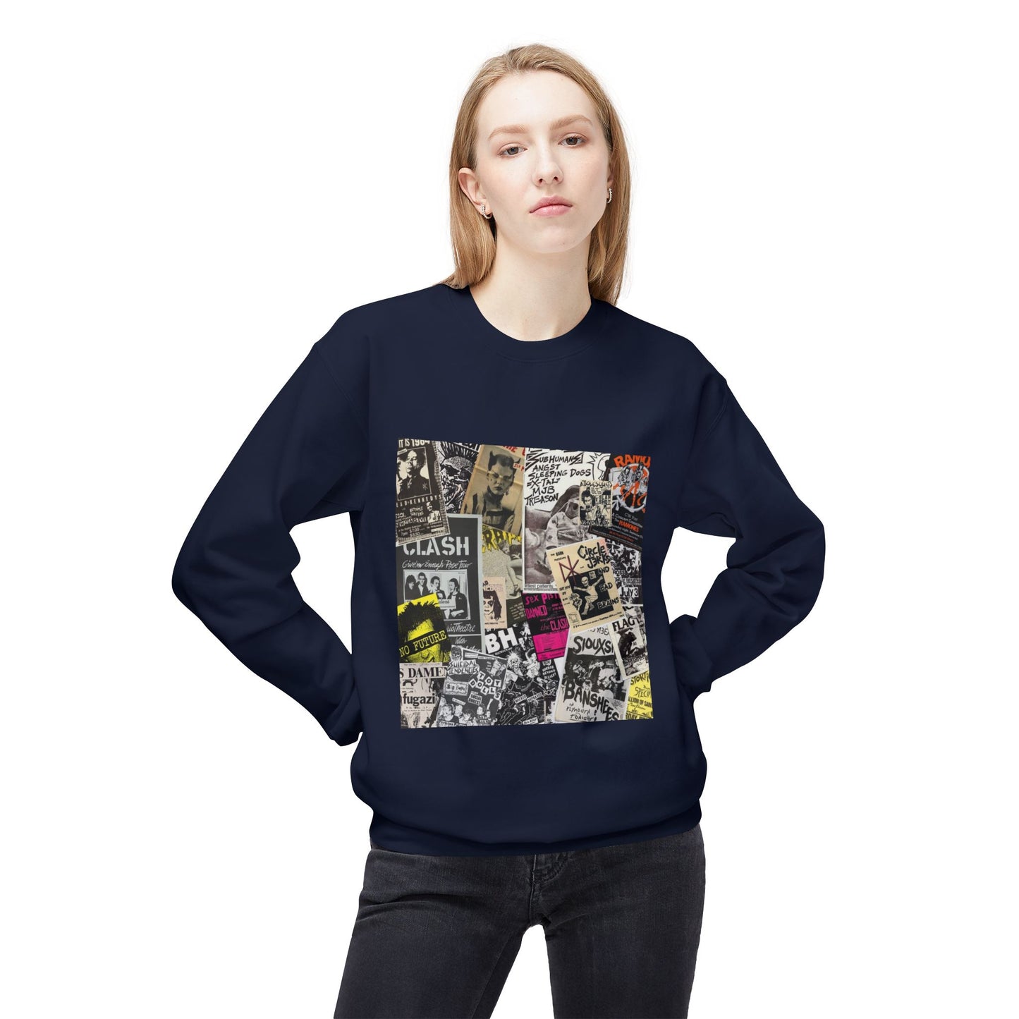 Punk Collage Art Graphic Sweatshirt | Eco-Limited