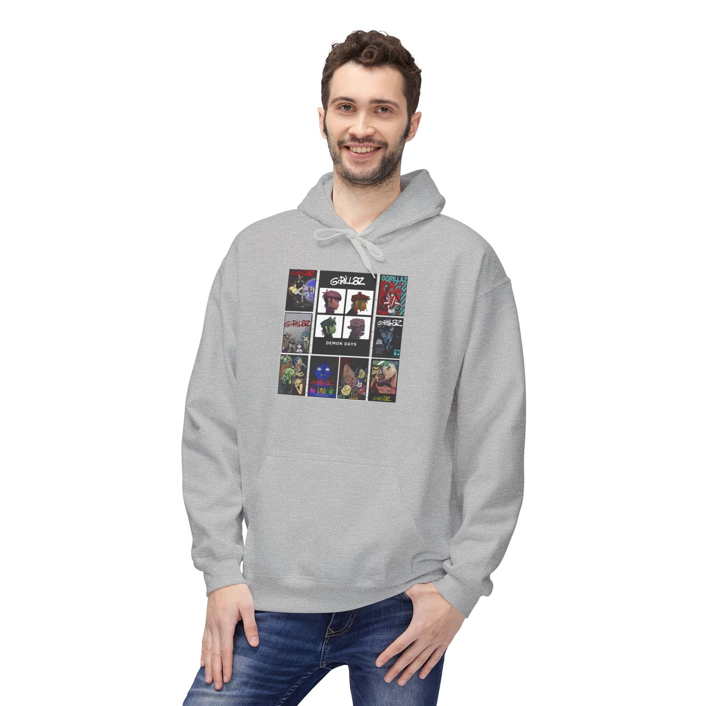 Gorillaz Album Art Collage Graphic Hoodie | Eco-Limited