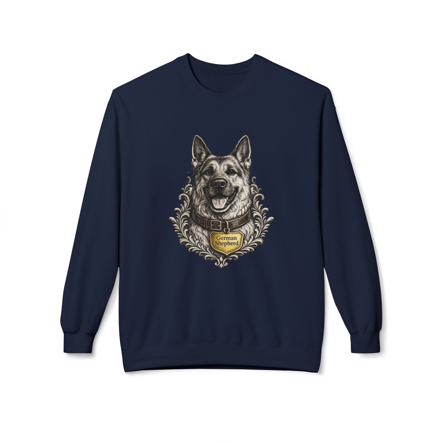 German Shepherd Ink Illustration Sweatshirt | Eco-Limited