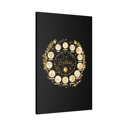 Golden Zodiac Astrology Canvas | Eco-Limited
