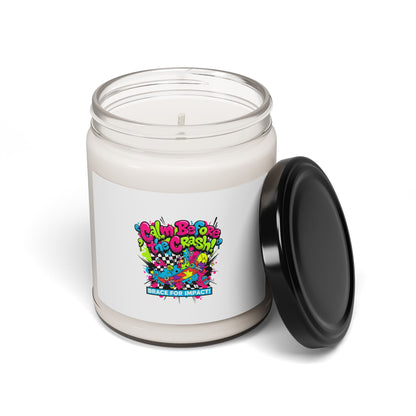 Crash Out Meltdown Candle, Soy Jar Candle, Neon Graffiti Stress Design