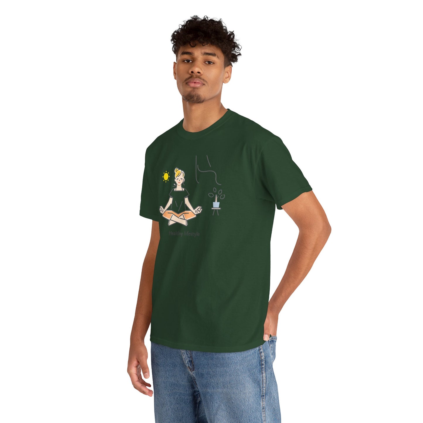 Healthy Lifestyle Illustration T-Shirt | Eco-Limited