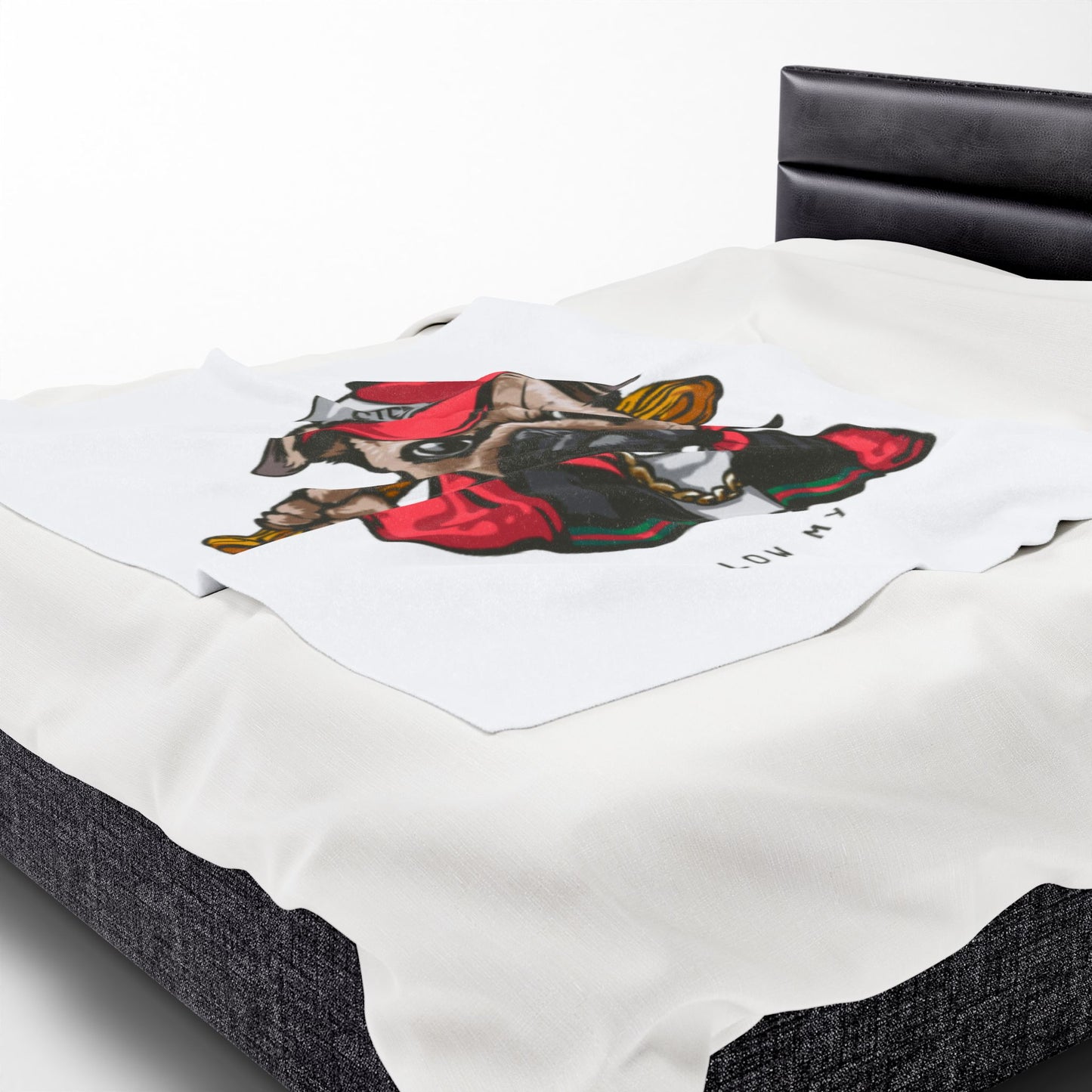 Gangster Pug Throw Velveteen Plush Blanket
