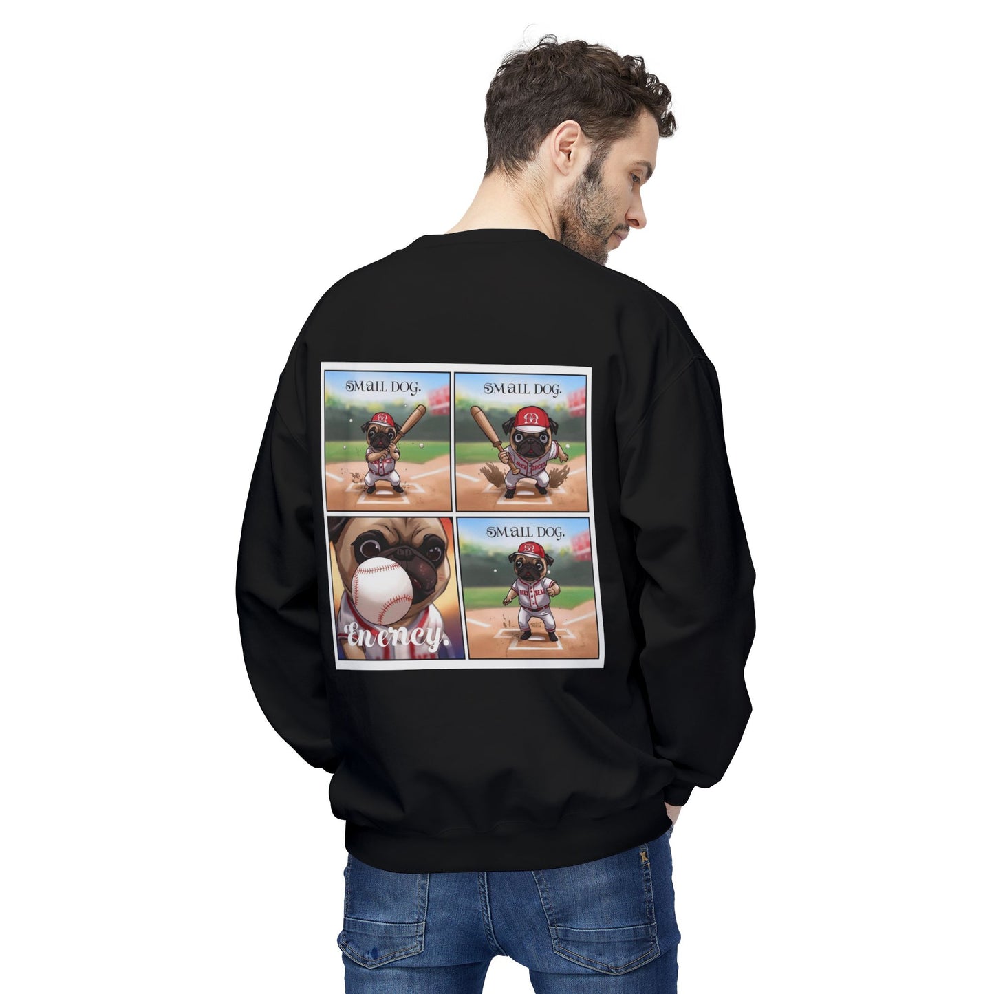 Small Dog Big Attitude Crewneck Sweatshirt | Eco-Limited