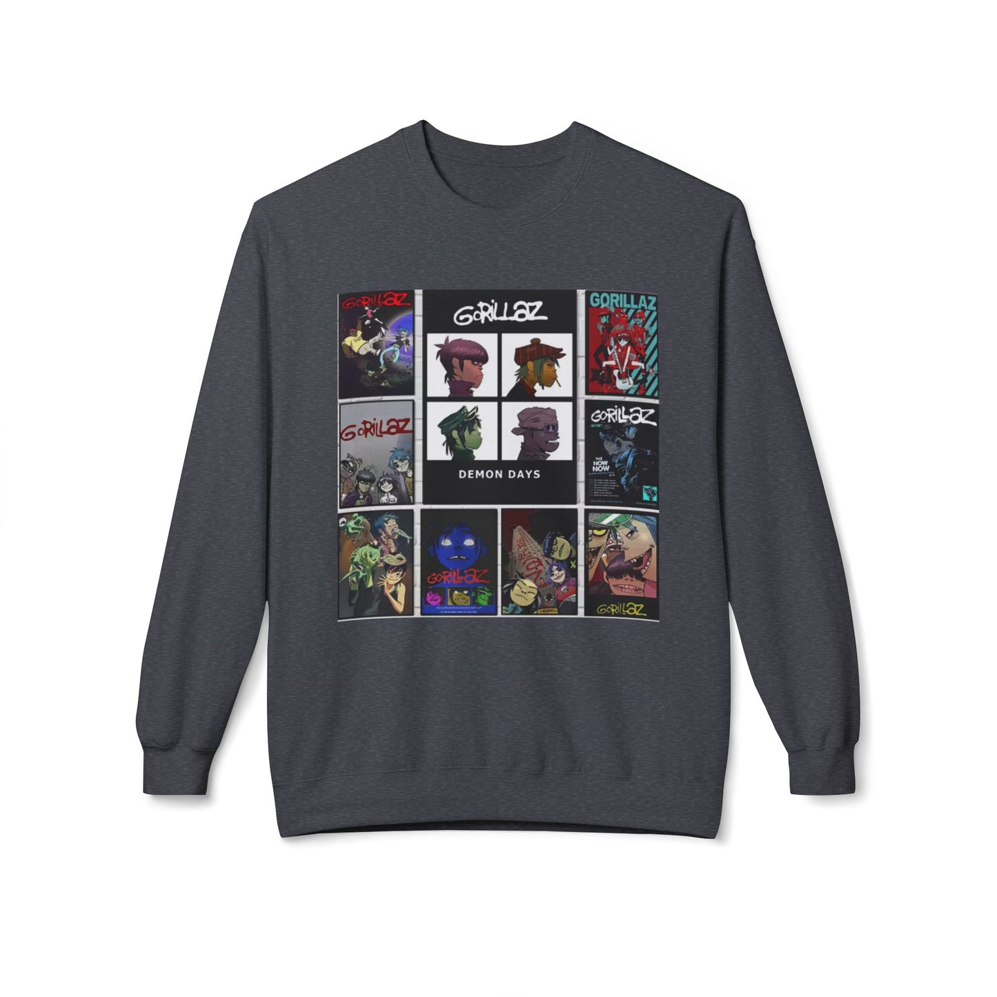 Gorillaz Album Art Collage Graphic Sweatshirt Music Inspired Streetwear