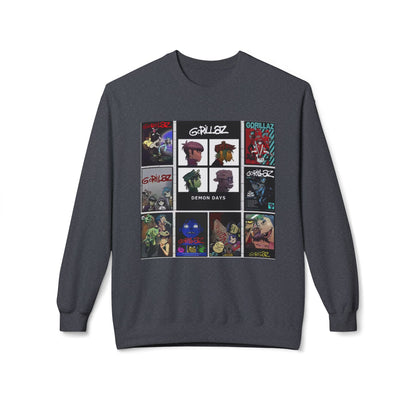 Gorillaz Album Art Collage Graphic Sweatshirt Music Inspired Streetwear