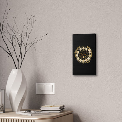 Golden Zodiac Astrology Canvas | Eco-Limited