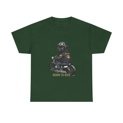 Moto Pug Born To Ride T-Shirt | Eco-Limited