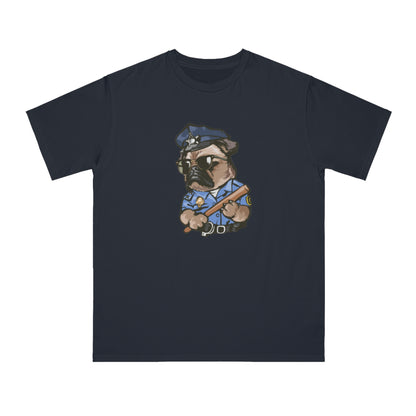 Cute Pug Cop Graphic Organic Tee