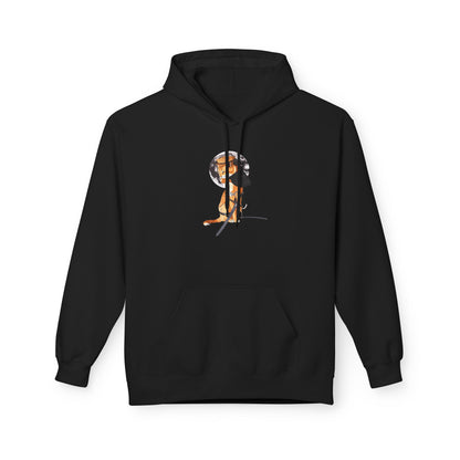 Moonlit Samurai Cat Art Hoodie