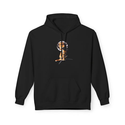 Moonlit Samurai Cat Art Hoodie
