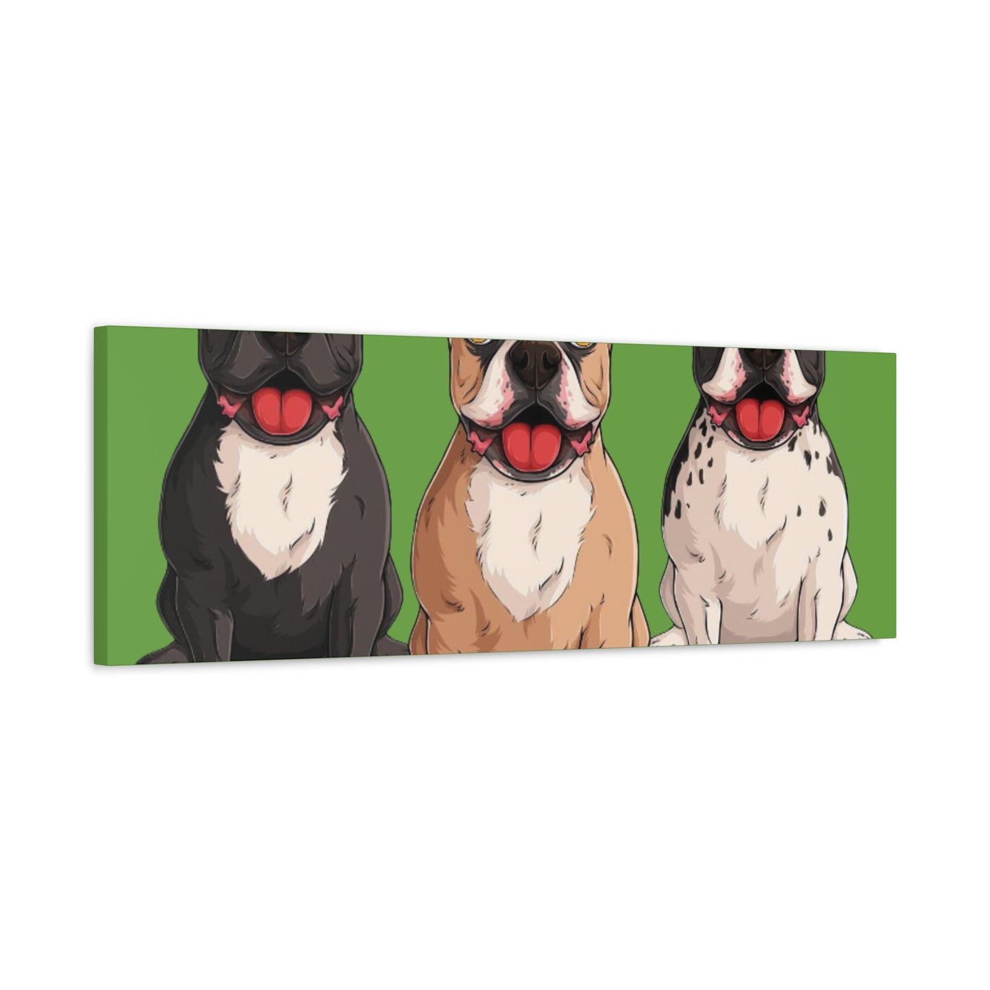 French Bulldog Trio Canvas Wall Art|Eco-Friendly - Limited