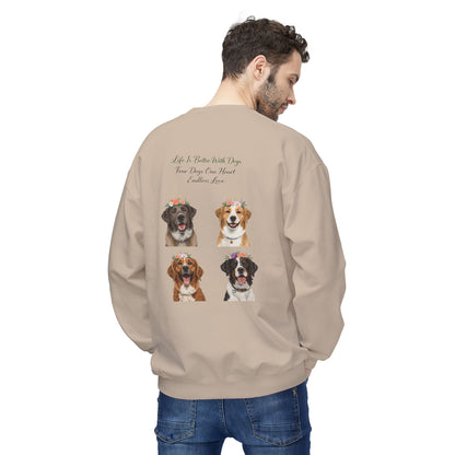 Four Dogs One Heart Sweatshirt | Eco-Limited