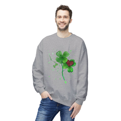 Lucky Love Clover Watercolor Sweatshirt | Eco-Limited