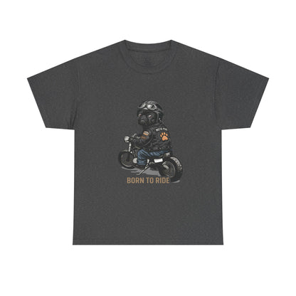 Moto Pug Born To Ride T-Shirt | Eco-Limited