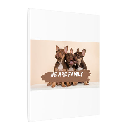 We Are Family French Bulldog Canvas Wall Art
