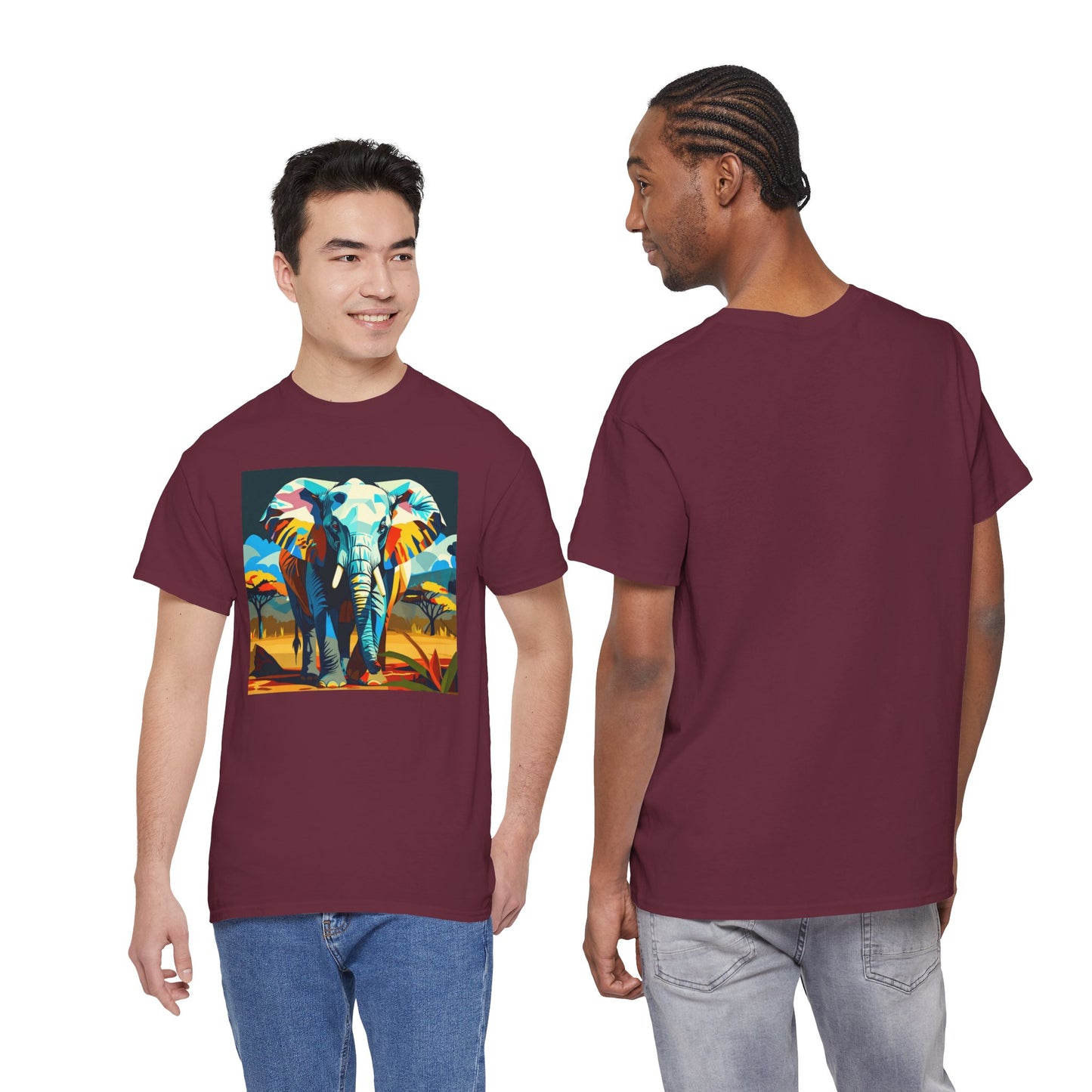 Colorful Elephant Art T-Shirt | Eco-Limited