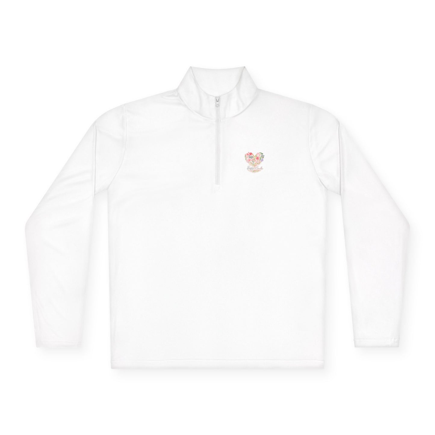 Happy Smile Floral Heart Zip-Up | Eco-Limited