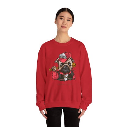 Gangster Pug Graphic Sweater | Eco-Limited