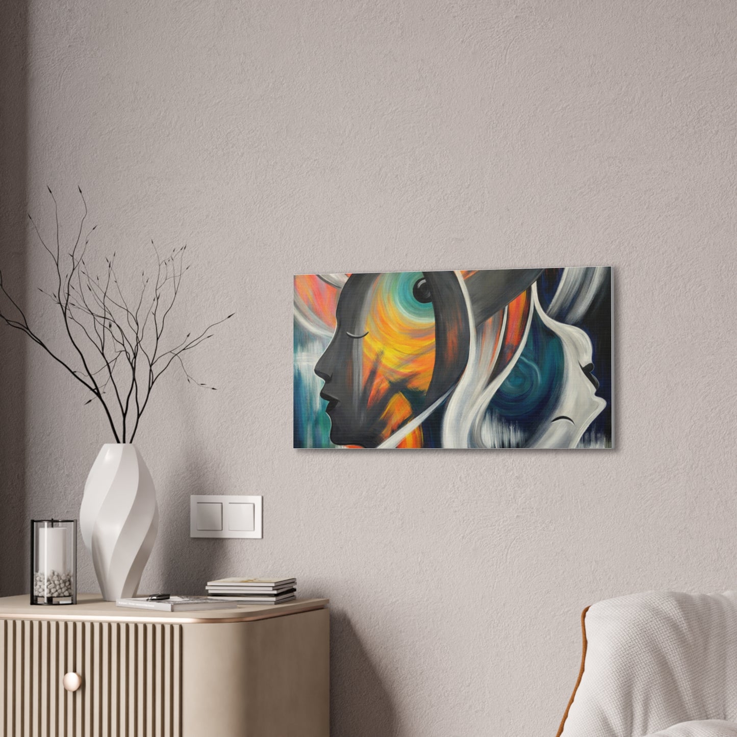 Abstract Expression Portrait Canvas | Eco-Limited