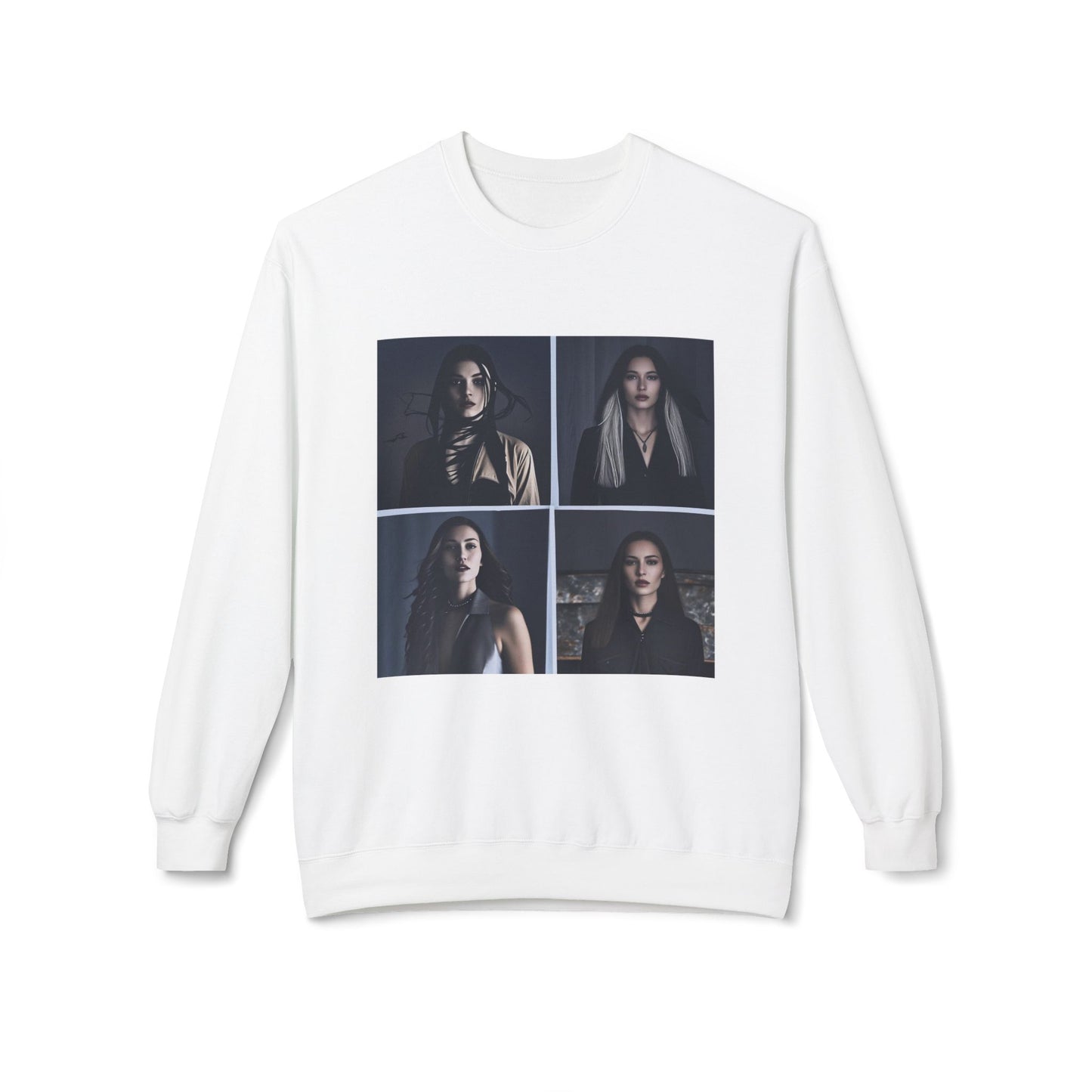 Dark Portrait Grid Sweatshirt | Eco-Limited