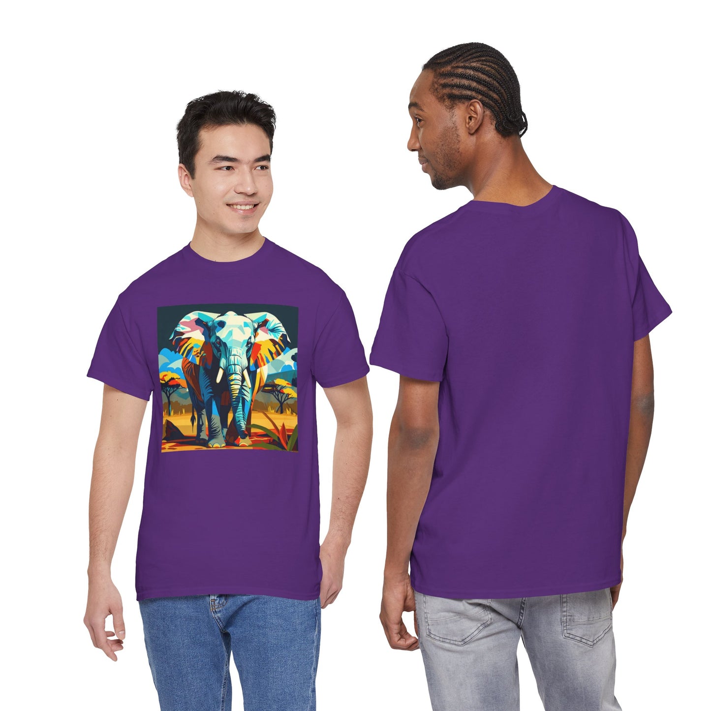 Colorful Elephant Art T-Shirt | Eco-Limited