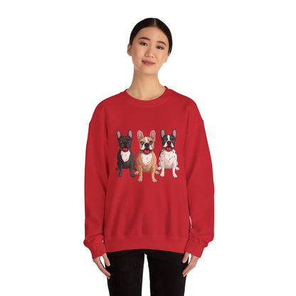 French Bulldog Trio Graphic Sweatshirt|Eco-Friendly - Limited