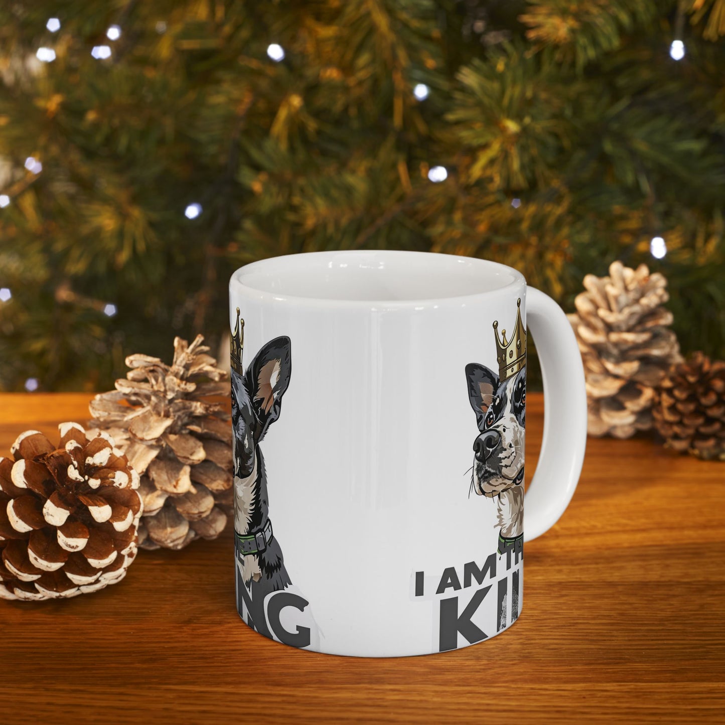 I Am the King Crowned Dog Ceramic Mug
