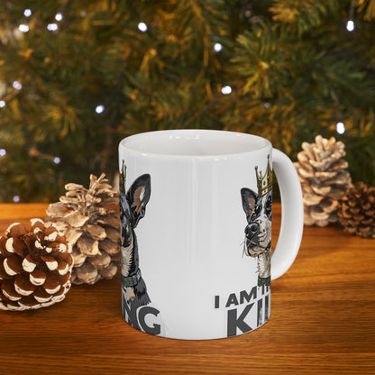 I Am the King Crowned Dog Ceramic Mug