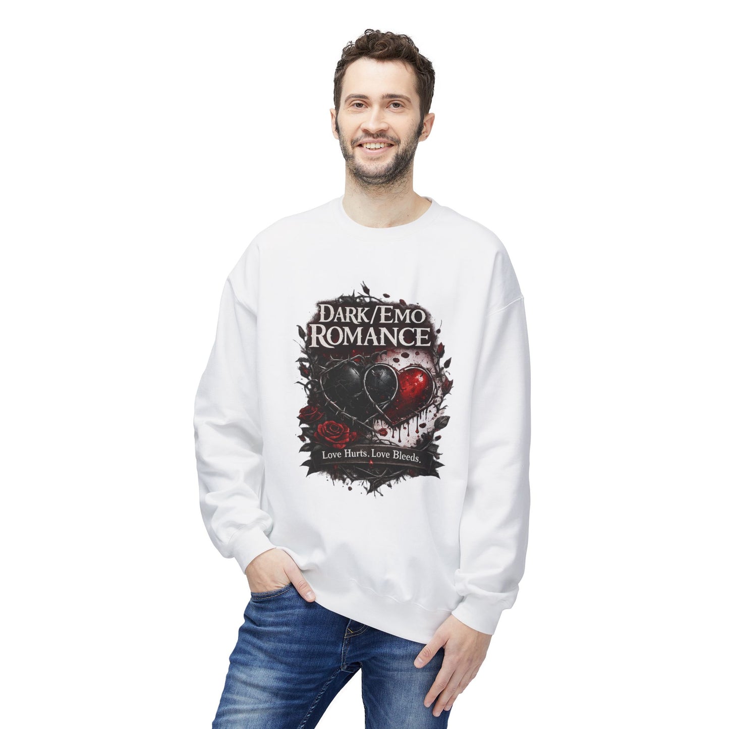 Dark Emo Romance Heart Sweatshirt | Eco-Limited