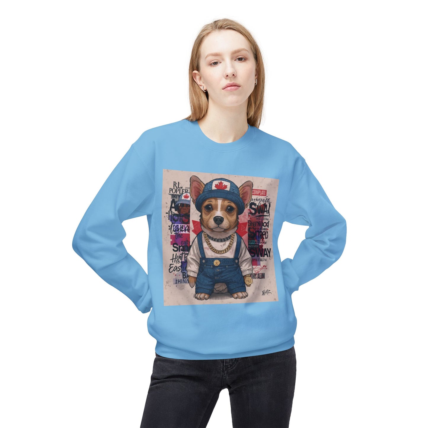 Lucky Street Pup Art Sweater | Eco-Limited
