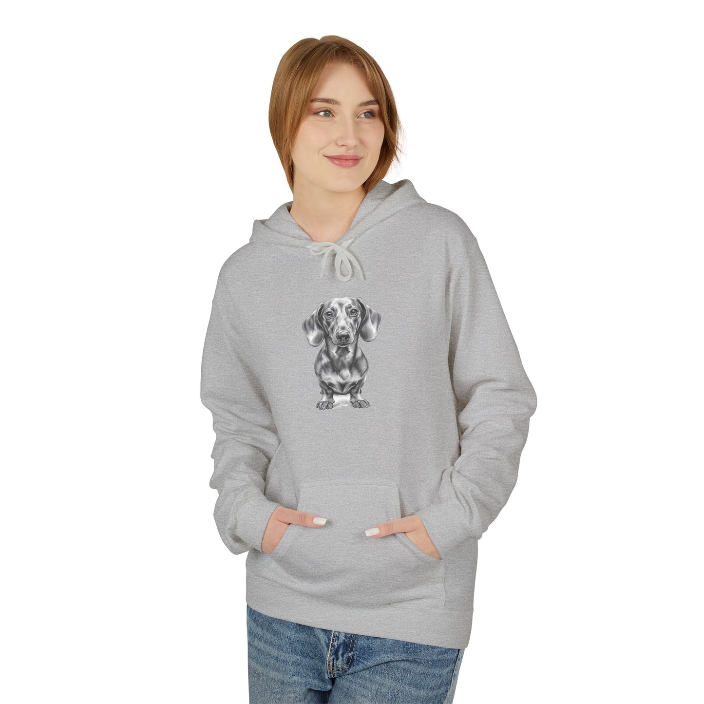Dachshund Sketch Minimal Art Hoodie | Eco-Limited