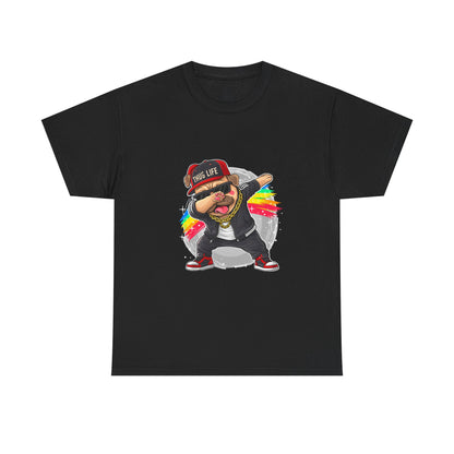 Thug Life Pug Front Graphic T-Shirt | Eco-Limited