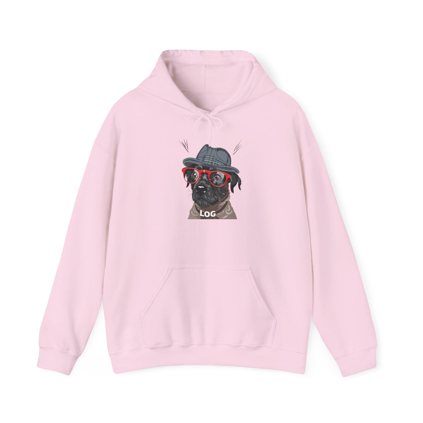 Hipster Pug Illustration Hoodie | Eco-Limited