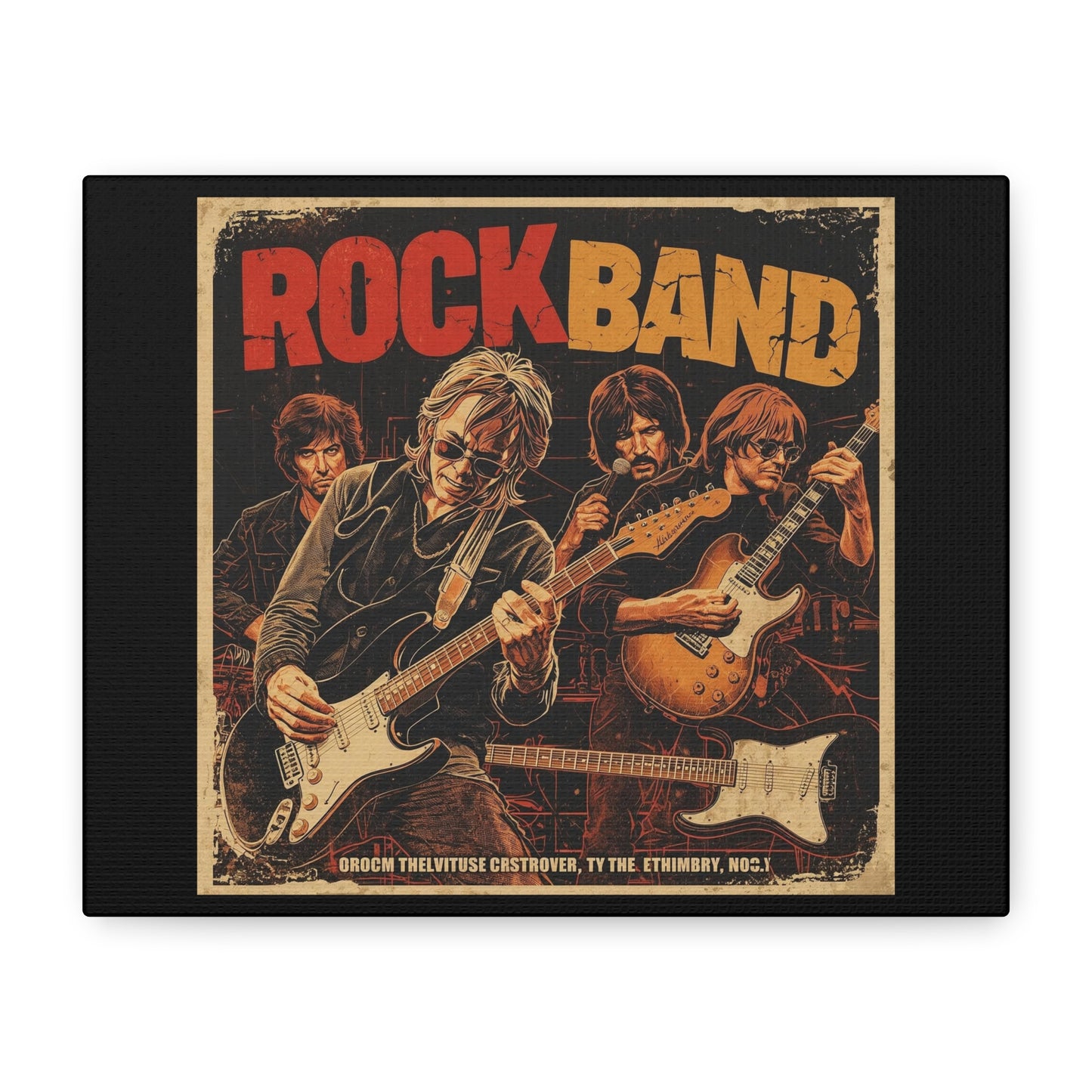 Rock Band Vintage Canvas Wall Art | Eco - Limited