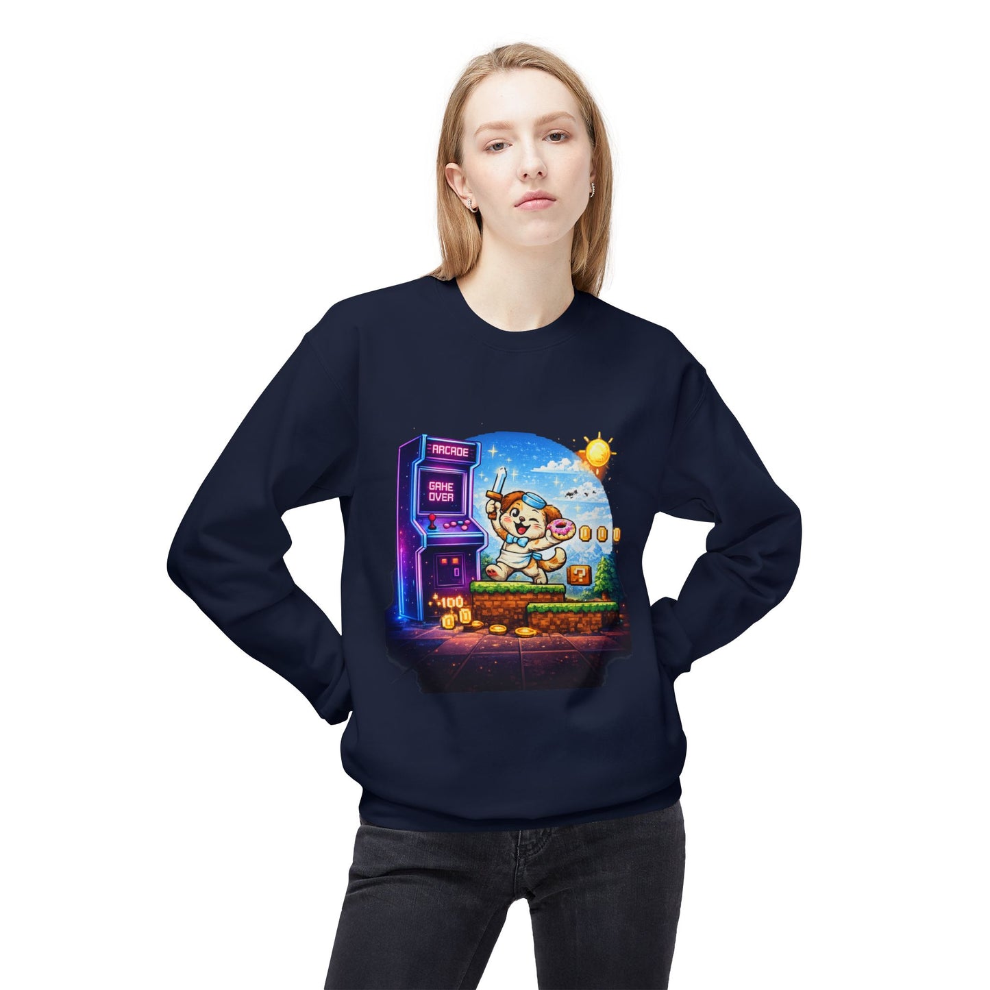 Pixel Arcade Bootleg Graphic Sweater | Eco - Limited