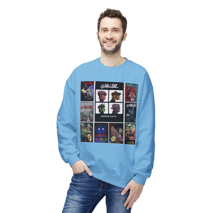 Gorillaz Album Art Collage Graphic Sweatshirt Music Inspired Streetwear