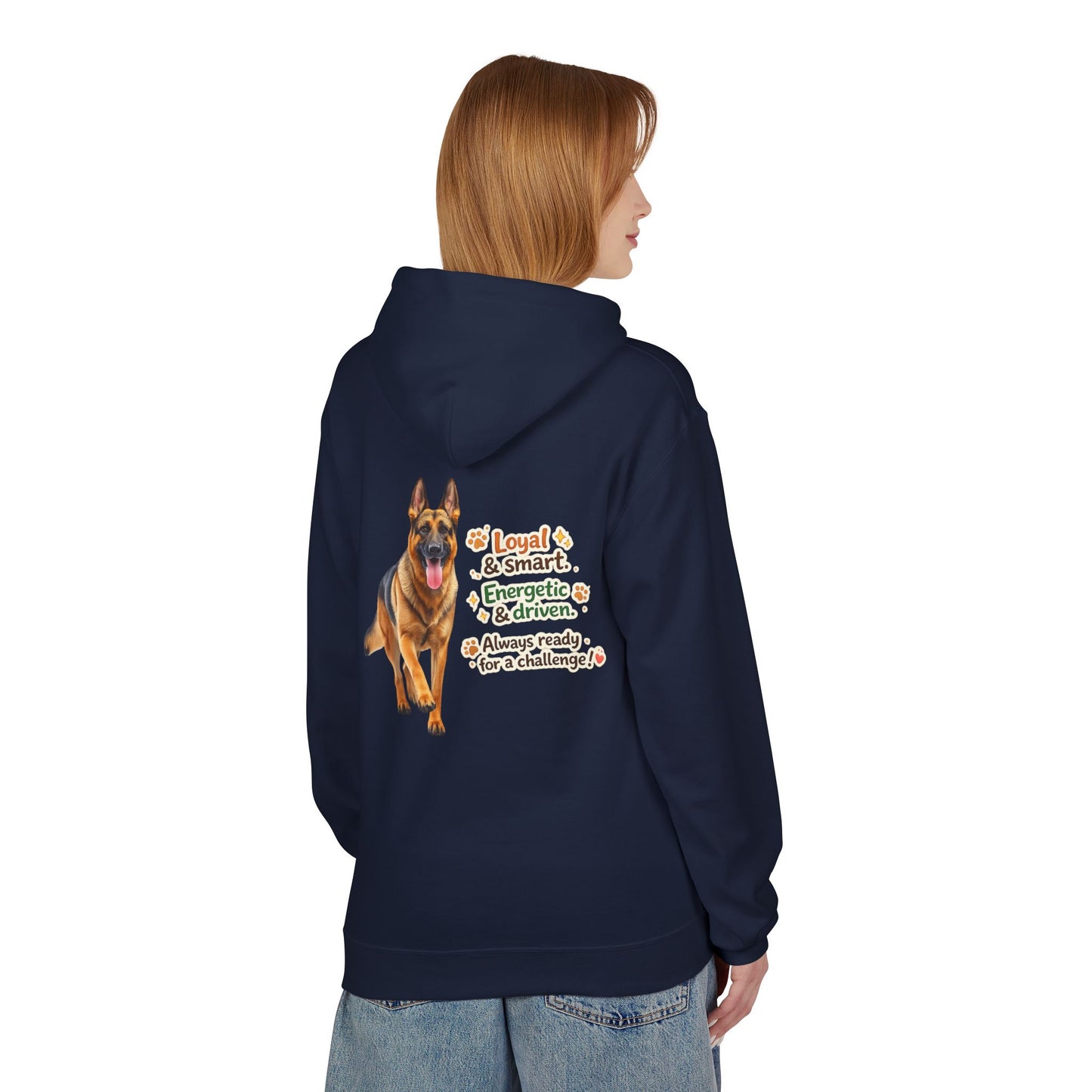 German Shepherd Character Hoodie | Eco-Limited