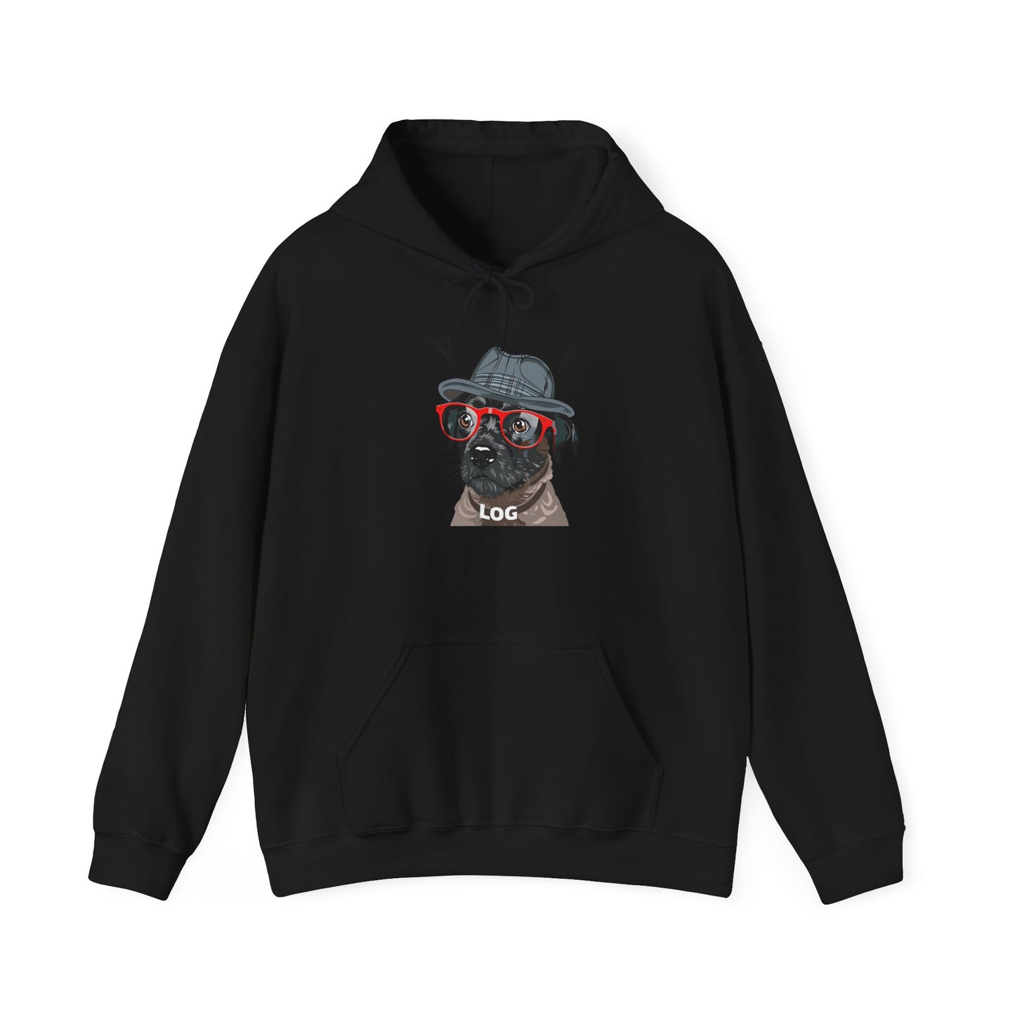 Hipster Pug Illustration Hoodie | Eco-Limited