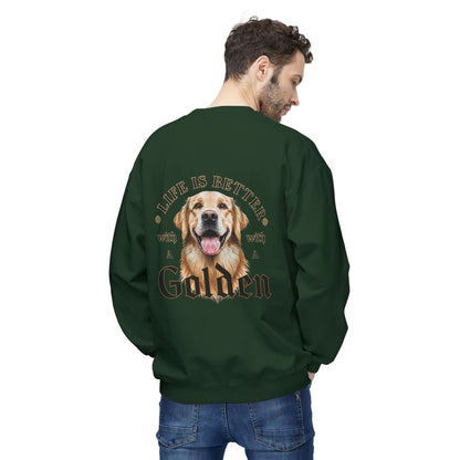Life Is Better With a Golden Retriever Sweatshirt | Eco - Limited