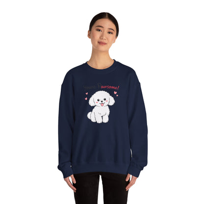 You're Awesome Puppy Graphic Sweater | Eco-Limited