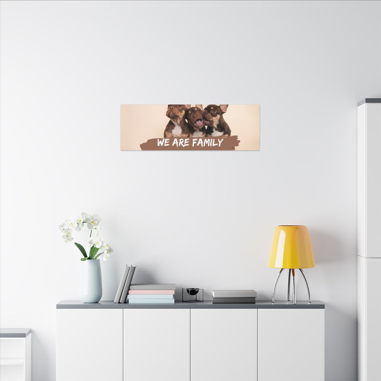 We Are Family French Bulldog Canvas Wall Art