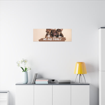 We Are Family French Bulldog Canvas Wall Art