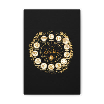 Golden Zodiac Astrology Canvas | Eco-Limited