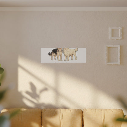 German Shepherd & Golden Retriever Canvas Wall Art