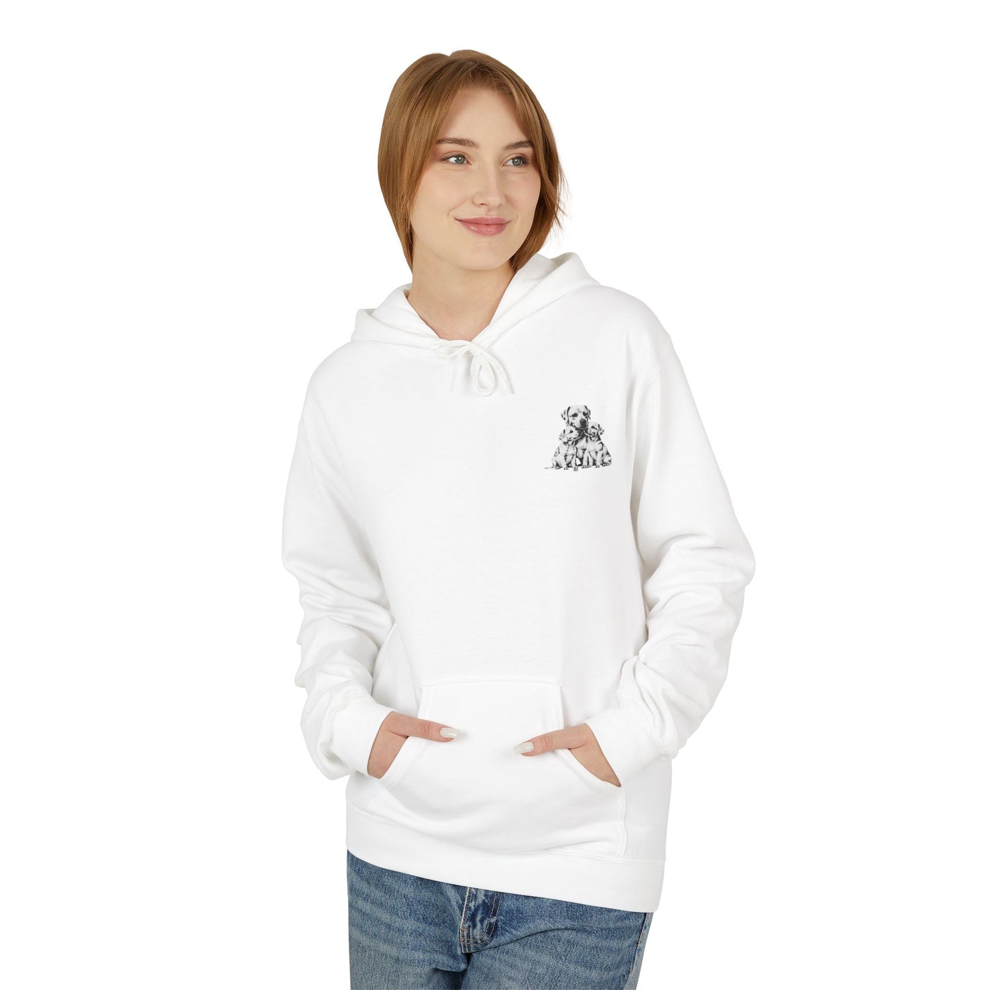 Puppy Family Chest Hoodie | Eco-Limited