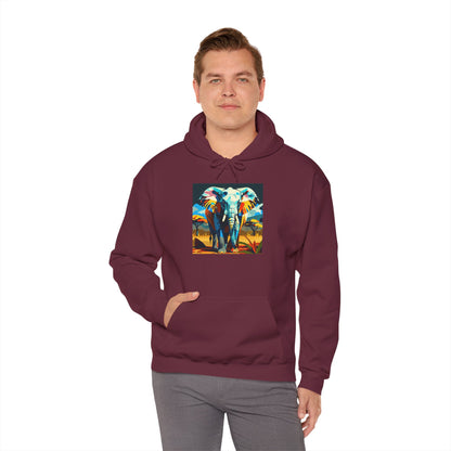 Electric Elephant Art Hoodie | Eco-Limited
