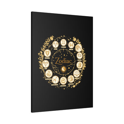 Golden Zodiac Astrology Canvas | Eco-Limited